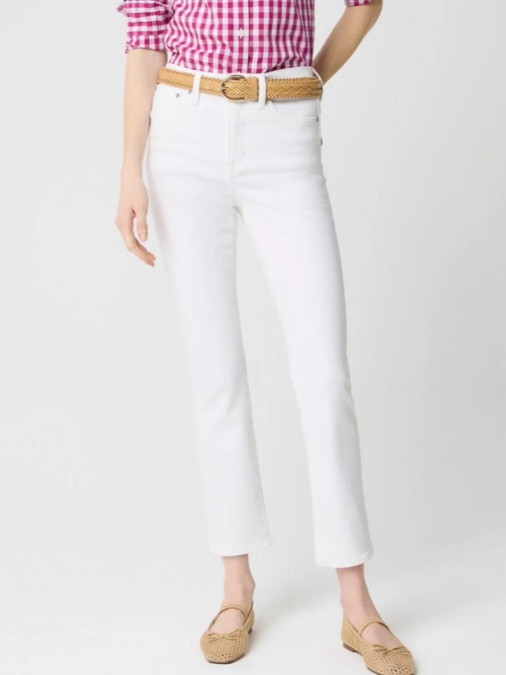 NWT J. Crew Essential Straight White Jean All-day Stretch